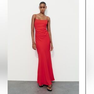 Zara Red Backless Dress